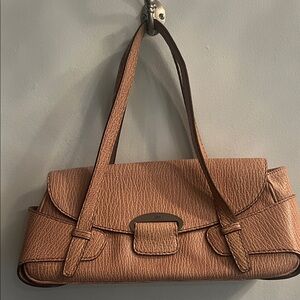 Tod's Textured Brown Leather Shoulder Bag